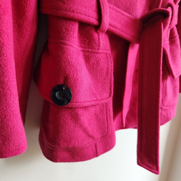 D&G Vibrant Pink Wool Pea Coat - Sz M - Picture 6 of 15
